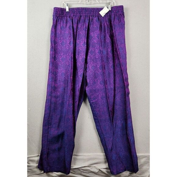 Endless Knot Art Purple Pullon Casual Beach Pants Women's One Size - Picture 2 of 5